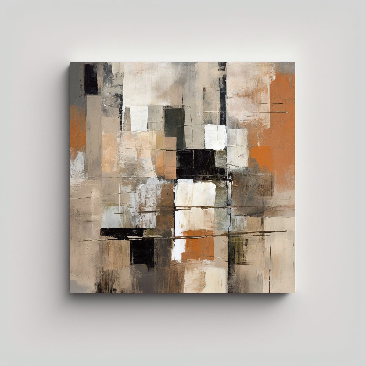 GENERICO - Cuadro Decorativo Combinación Abstracta De Tonos 70x70 Cm