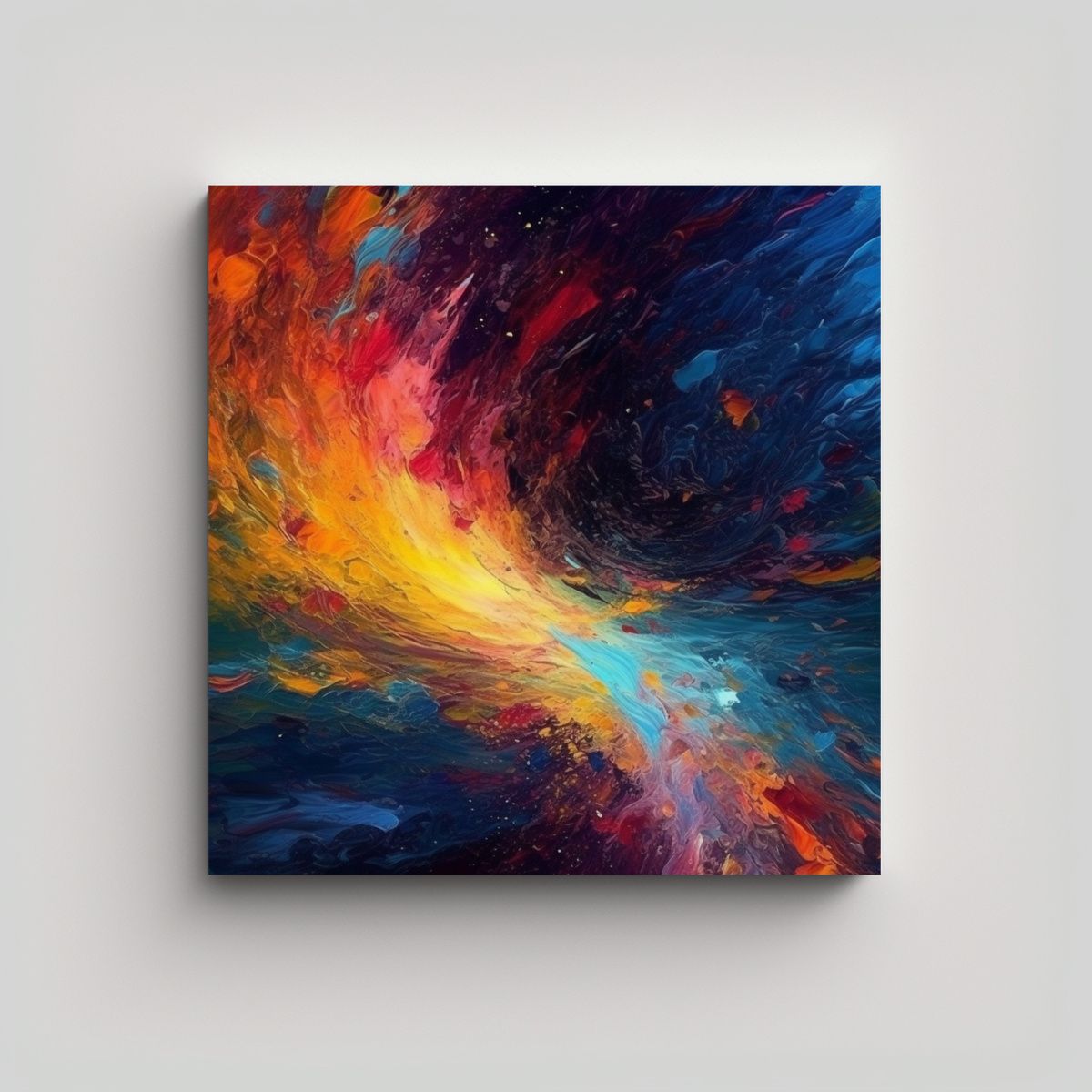 GENERICO - Lienzo Abstracto Para Cuarto Con Impresionismo 80x80 Cm