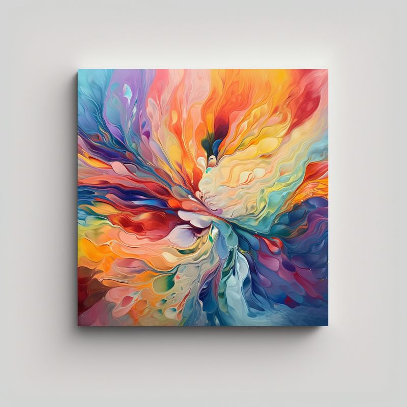 GENERICO - Cuadro Mágico Colorido Con Múltiples Tonos De 70x70 Cm