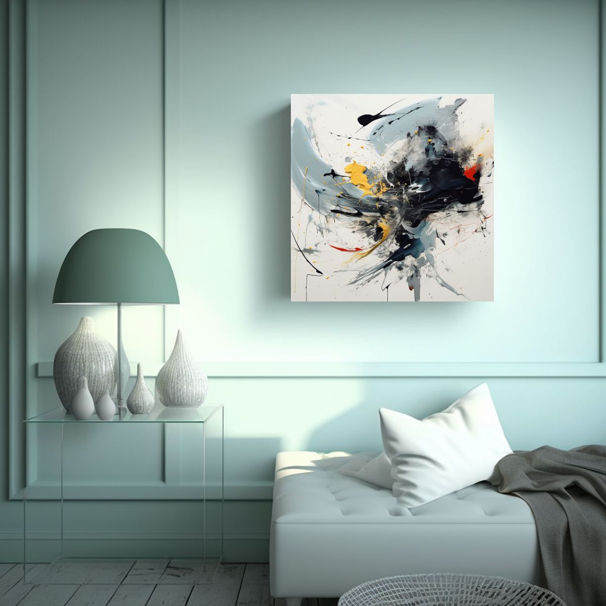 GENERICO - Pinturas Decorativas Modernas En Blanco 193151OI 90x90 Cm