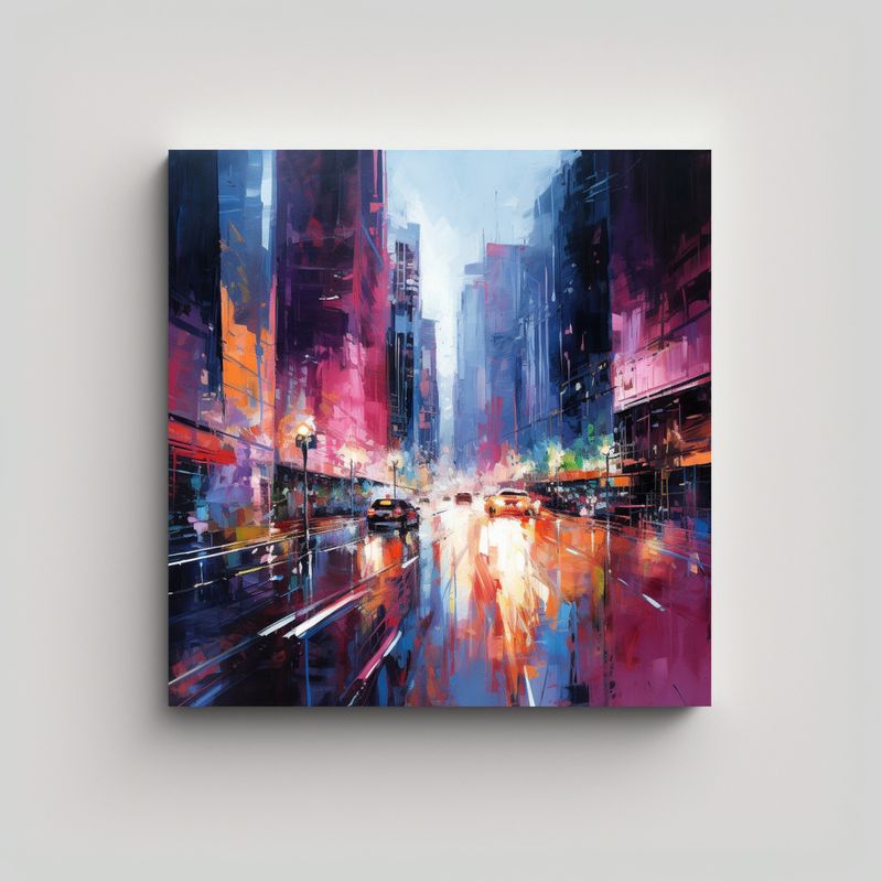 GENERICO - Cuadro Moderno Exclusivo En Bastidor Ilumina La 90x90 Cm