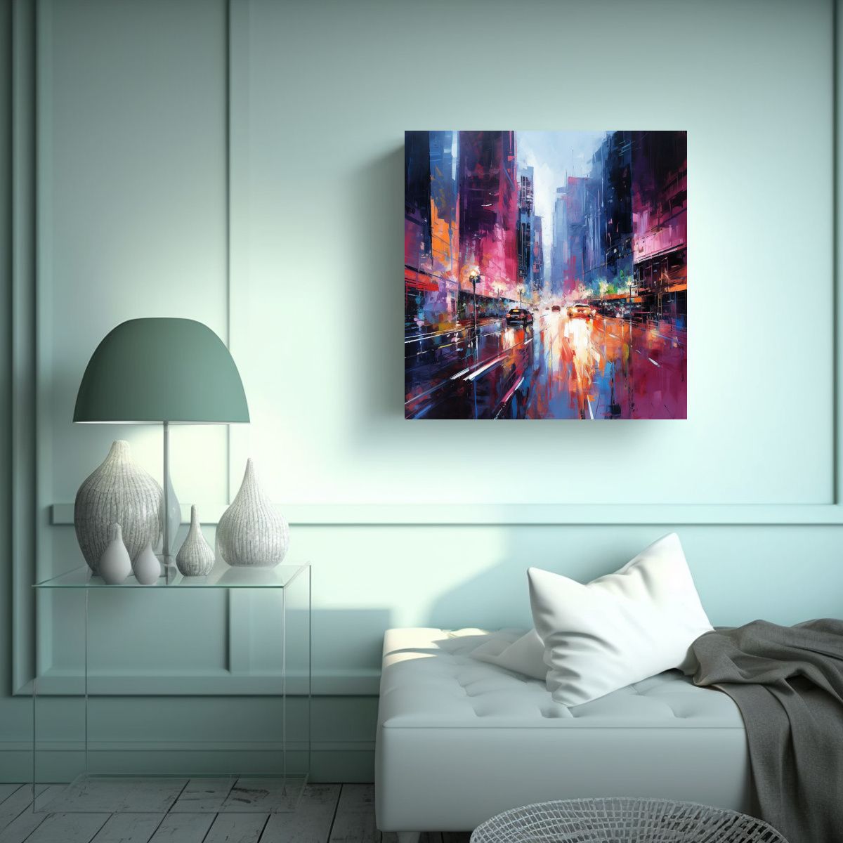 GENERICO - Cuadro Moderno Exclusivo En Bastidor Ilumina La 60x60 Cm