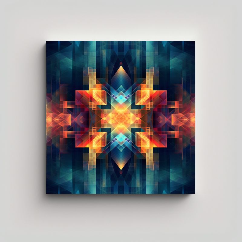 GENERICO - Arte De Pared Abstracto Geométrico Mágico Ewanek 90x90 Cm