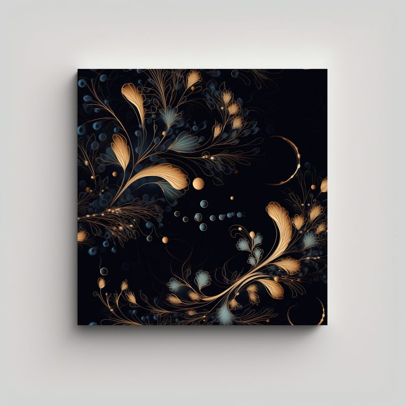 GENERICO - Lienzo Movimiento Hogar Deco Patrón Delicado 60x60 Cm