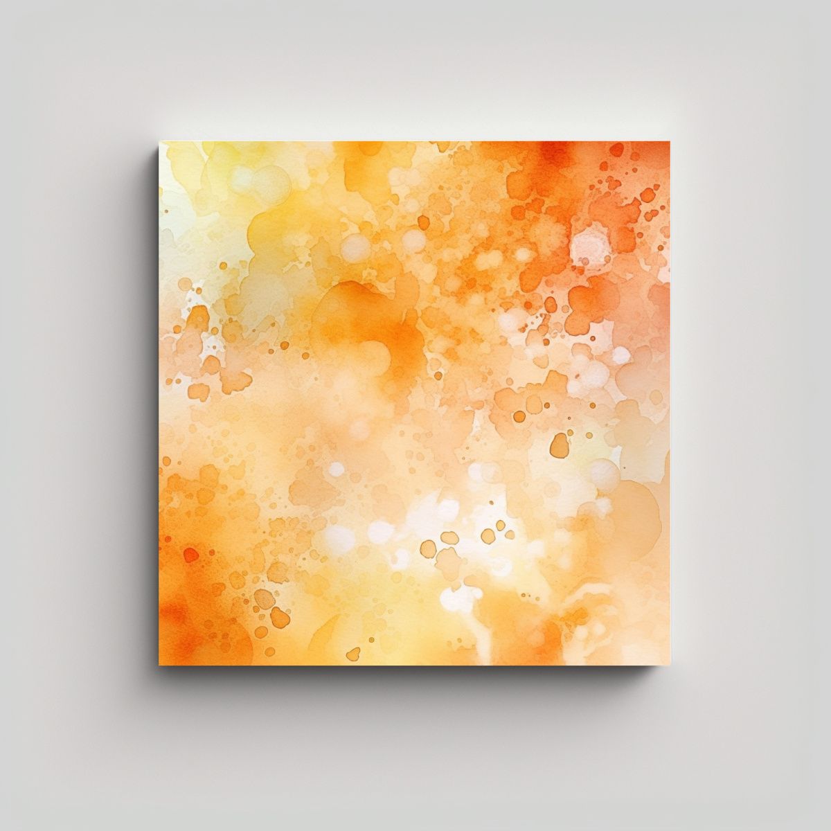 GENERICO - Pintura De Pared Composición Dinámica, Naranja 50x50 Cm