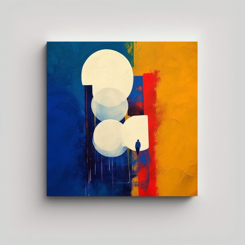 GENERICO - Composición Vanguardia Llamativo Sigue El Estilo 80x80 Cm