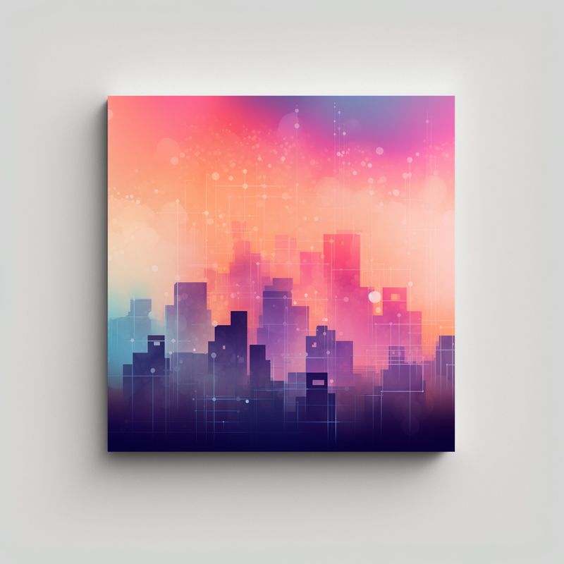 GENERICO - Cuadro Fantasía En Fondo De Luz Calmada Con 70x70 Cm