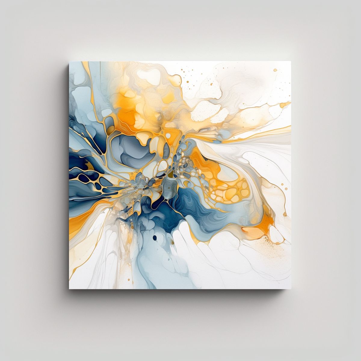 GENERICO - Relieve Abstracto De Pintura Acuarela Con Colores 70x70 Cm