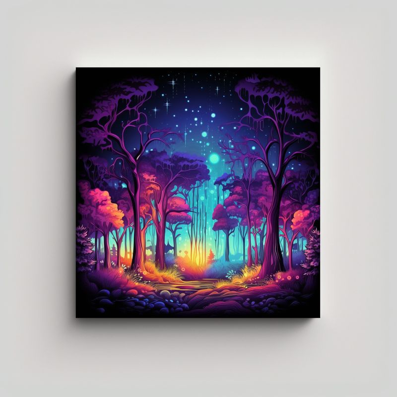 GENERICO - Arte De Pared Expresión Mágica En Bosque 80x80 Cm