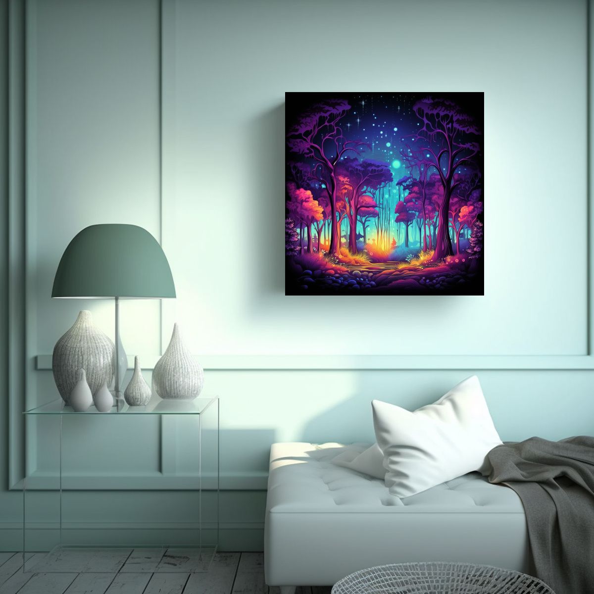 GENERICO - Arte De Pared Expresión Mágica En Bosque 50x50 Cm