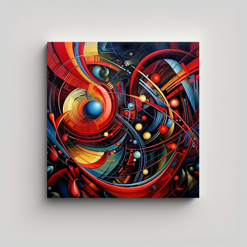 GENERICO - Arte Abstracto Moderno En Lienzo Bonito 80x80 Cm