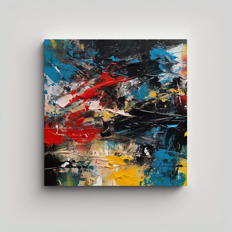 GENERICO - Pinturas Abstractas De Habitación En Lienzo 80x80 Cm