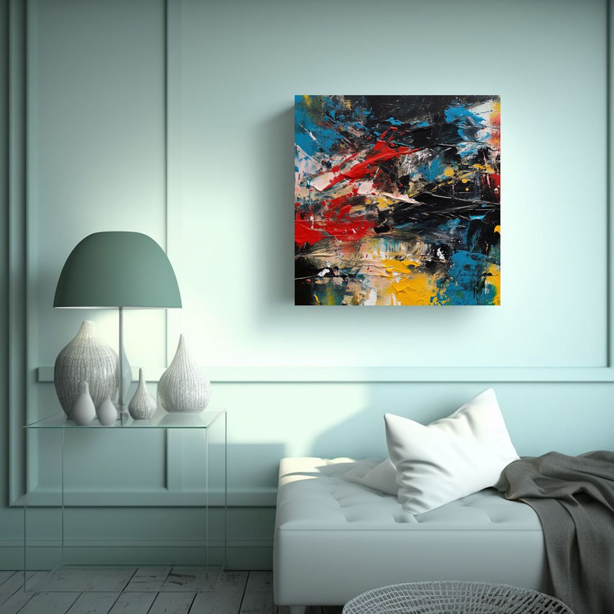 GENERICO - Pinturas Abstractas De Habitación En Lienzo 50x50 Cm