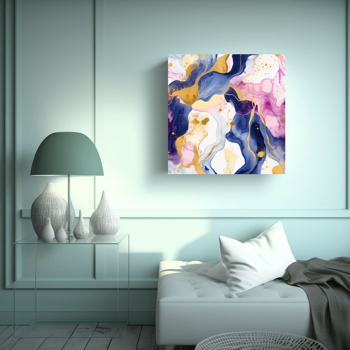 GENERICO - Pinturas Abstractas En Relieve Con Textura Dorada 70x70 Cm