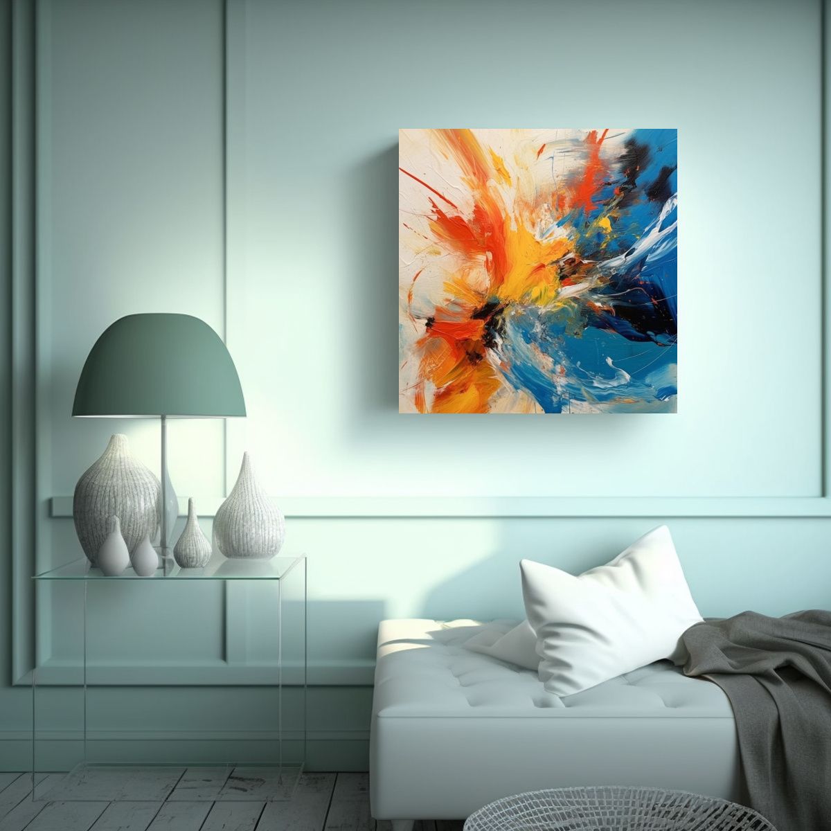 GENERICO - Pinturas Abstractas De Expresión De Armonía De 70x70 Cm