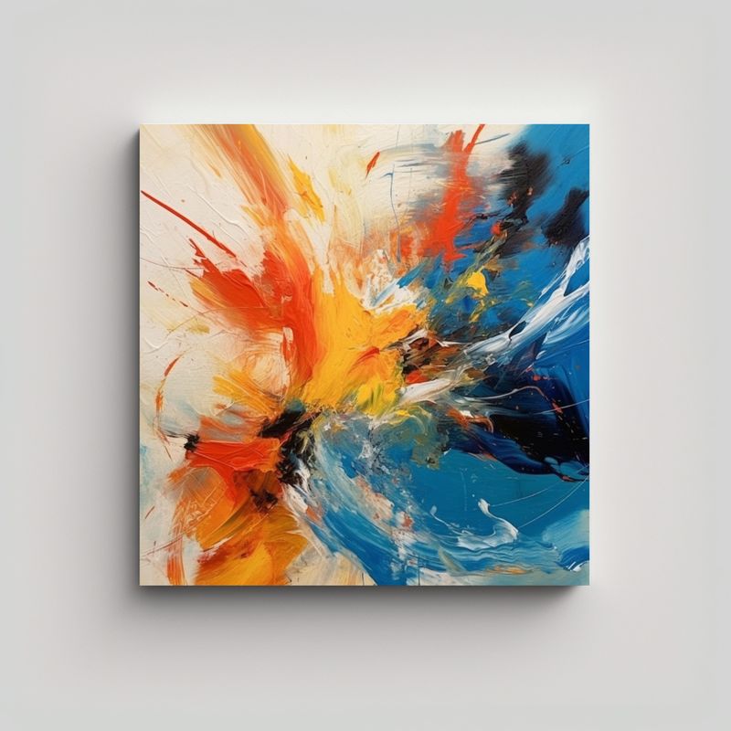 GENERICO - Pinturas Abstractas De Expresión De Armonía De 80x80 Cm