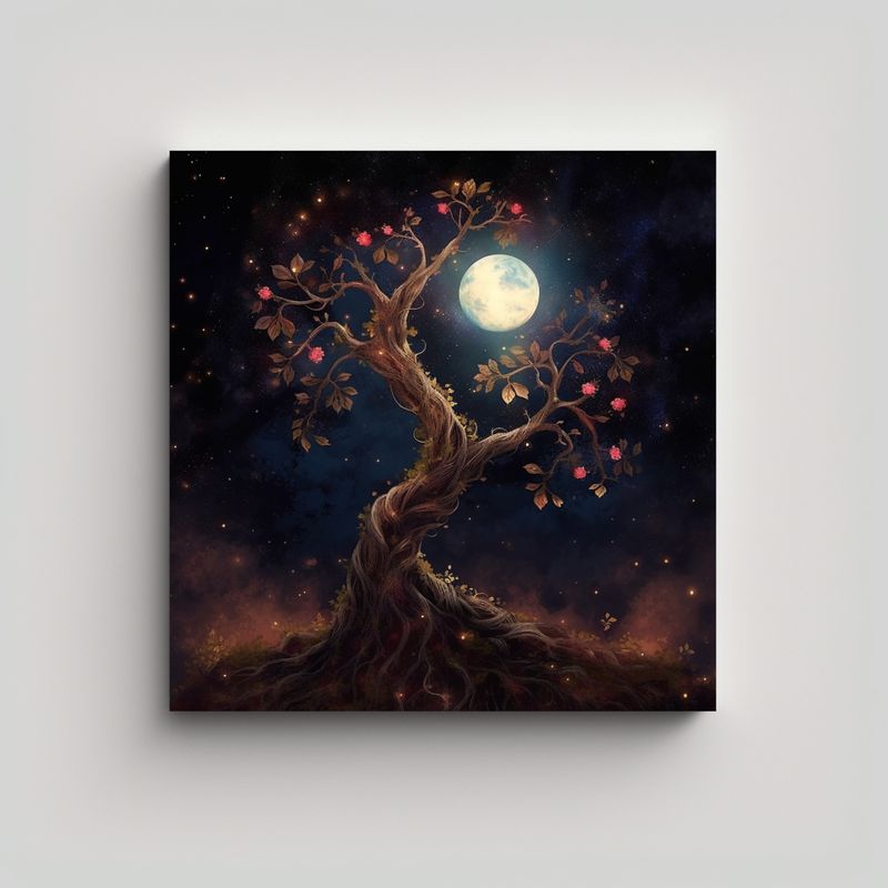 GENERICO - Cuadro Espectacular Oaken Spells Dark Galaxy 90x90 Cm