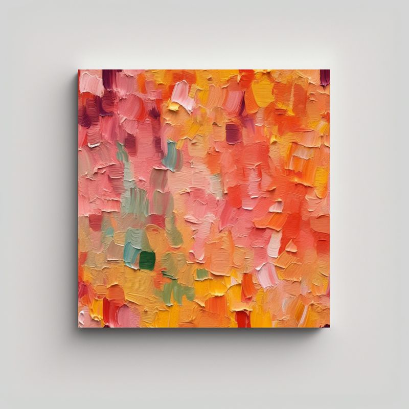 GENERICO - Lienzo De Tela Inspiración Vintage: Pintura Al 90x90 Cm