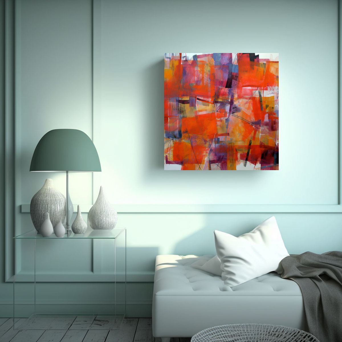 GENERICO - Cuadro Surrealista De Alta Calidad Pastiche 90x90 Cm