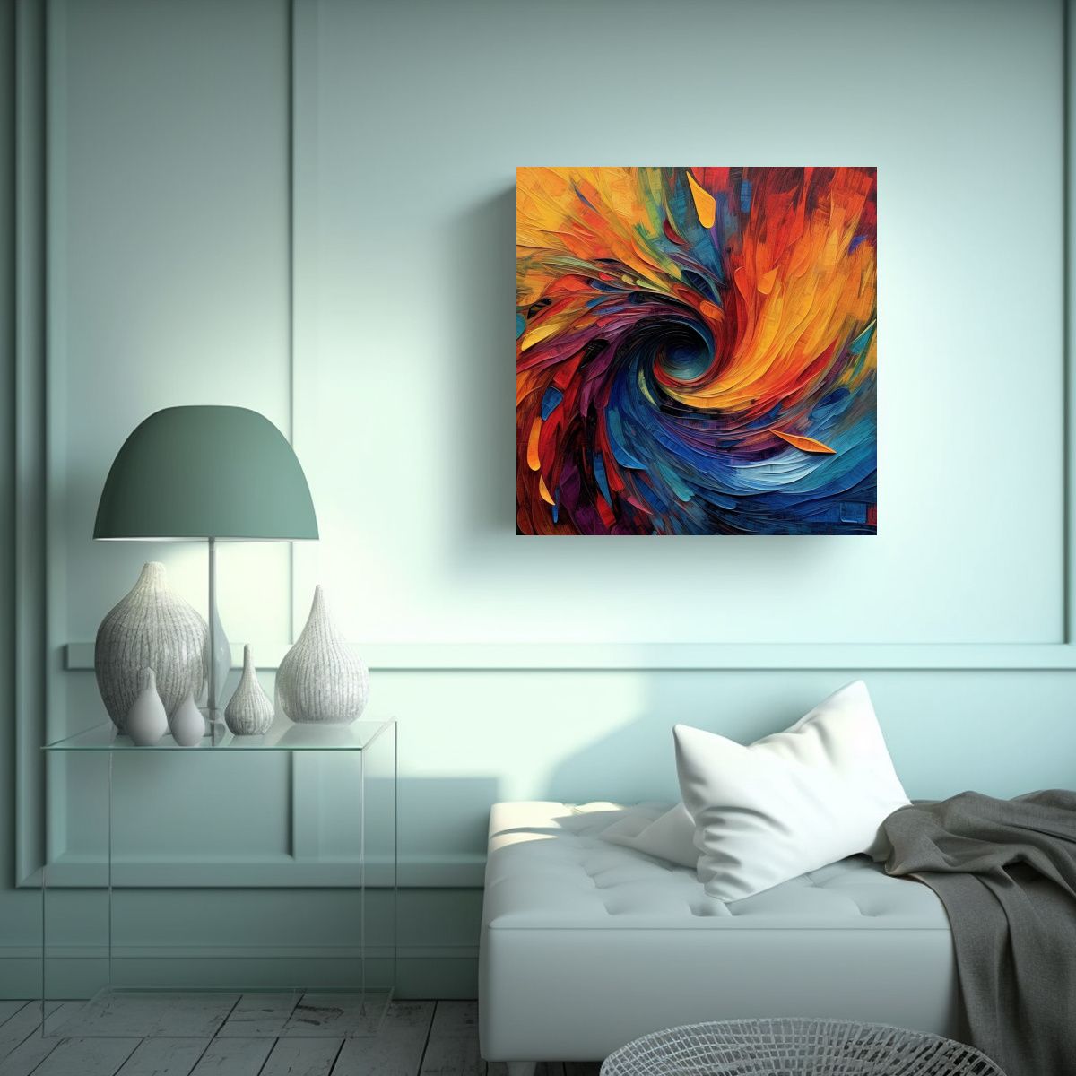 GENERICO - Arte Moderno Expresividad Alv1217 Pintura 90x90 Cm