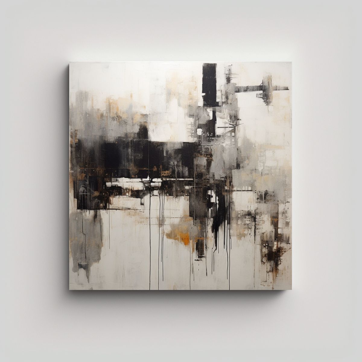 GENERICO - Pintura En Blanco Y Negro Con Impacto Visual En 80x80 Cm