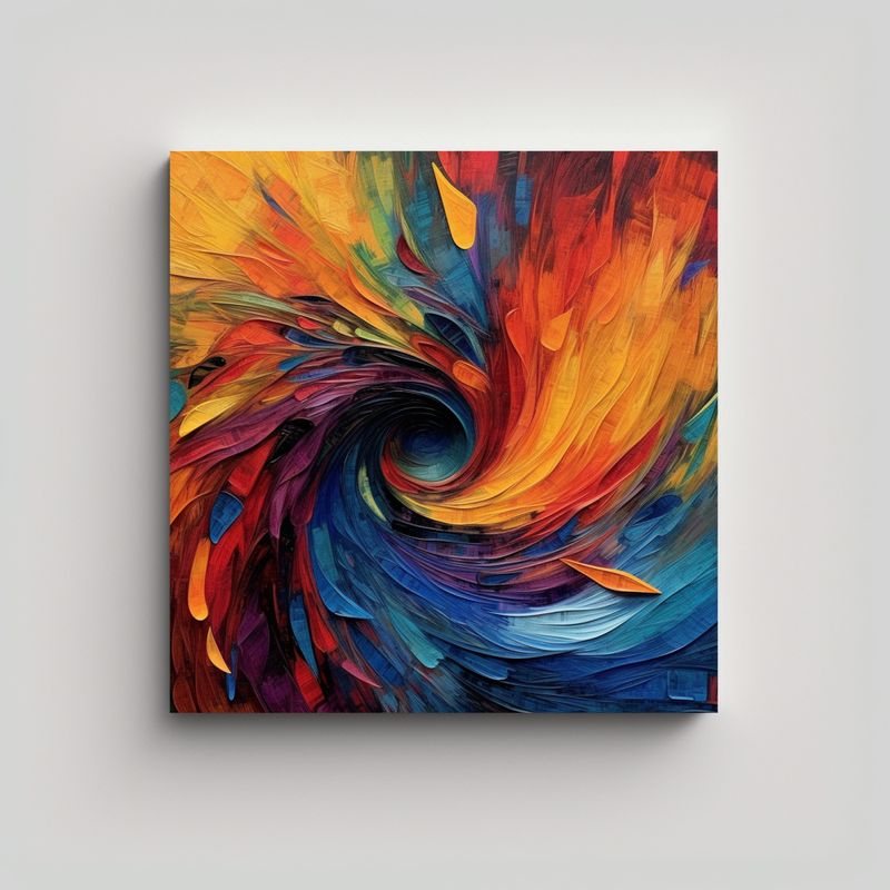 GENERICO - Arte Moderno Expresividad Alv1217 Pintura 80x80 Cm