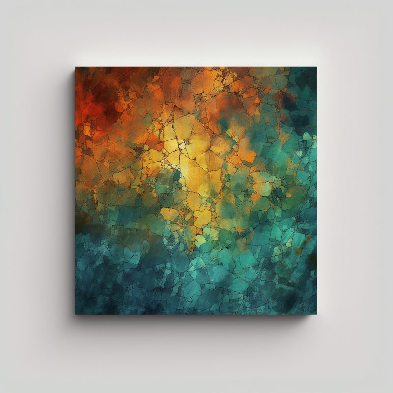 GENERICO - Cuadro Abstracto Texturizado De Escritorio 2D 80x80 Cm