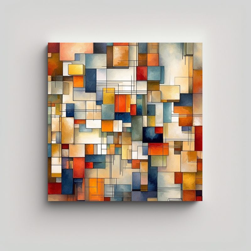 GENERICO - Cuadros Decorativos En Bastidor Arte Escandinavo 50x50 Cm
