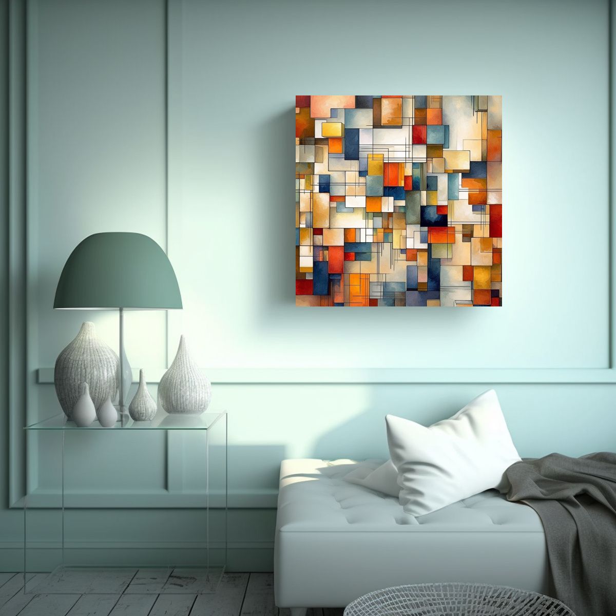 GENERICO - Cuadros Decorativos En Bastidor Arte Escandinavo 60x60 Cm