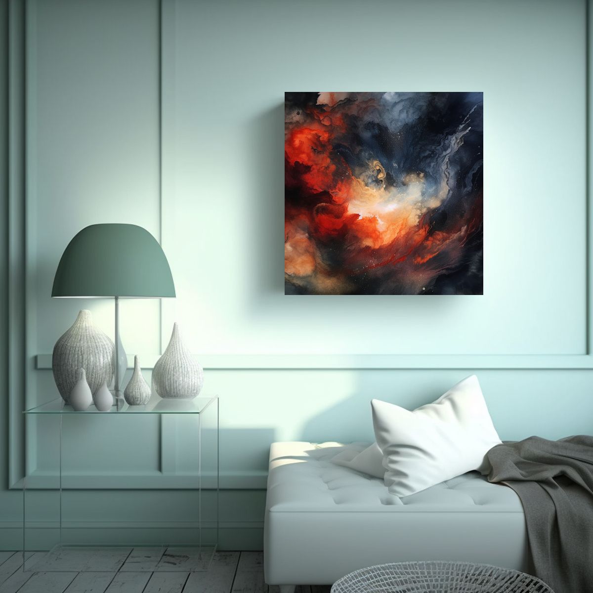 GENERICO - Pintura De Pared Pop Art Fondo Acuarela 90x90 Cm