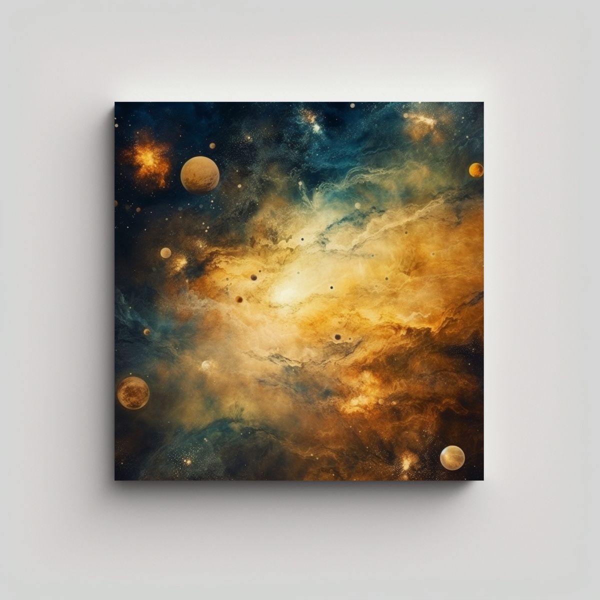 GENERICO - Cuadro Lienzo Decorativo Estelar Y Nebuloso 8k 50x50 Cm