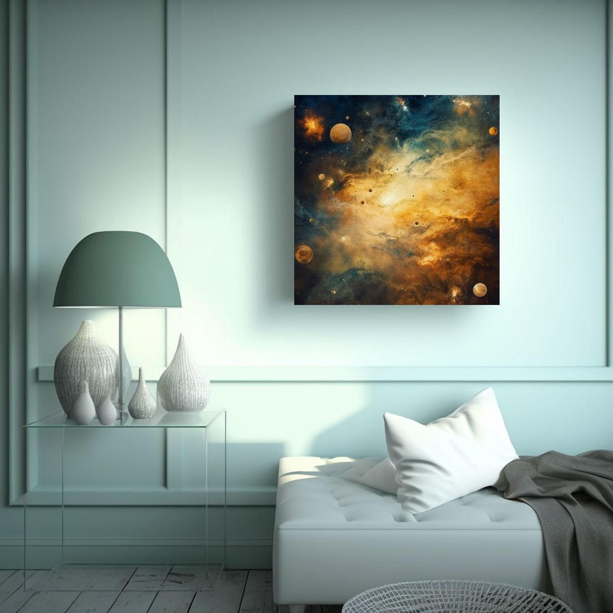 GENERICO - Cuadro Lienzo Decorativo Estelar Y Nebuloso 8k 50x50 Cm