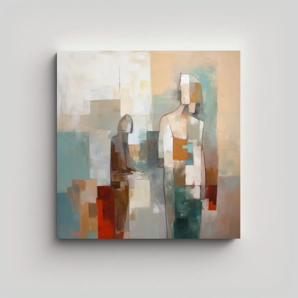 GENERICO - Cuadro Moderno Alegre De Arte Abstracto Con 50x50 Cm.