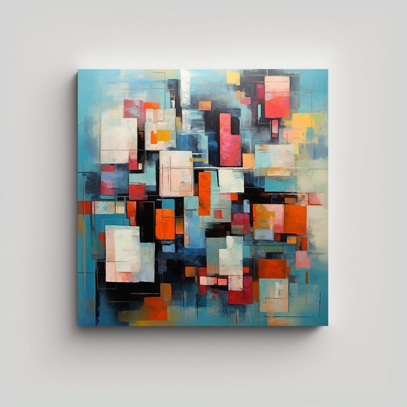 GENERICO - Pinturas Decorativas Con Textura Estilo Galería 80x80 Cm