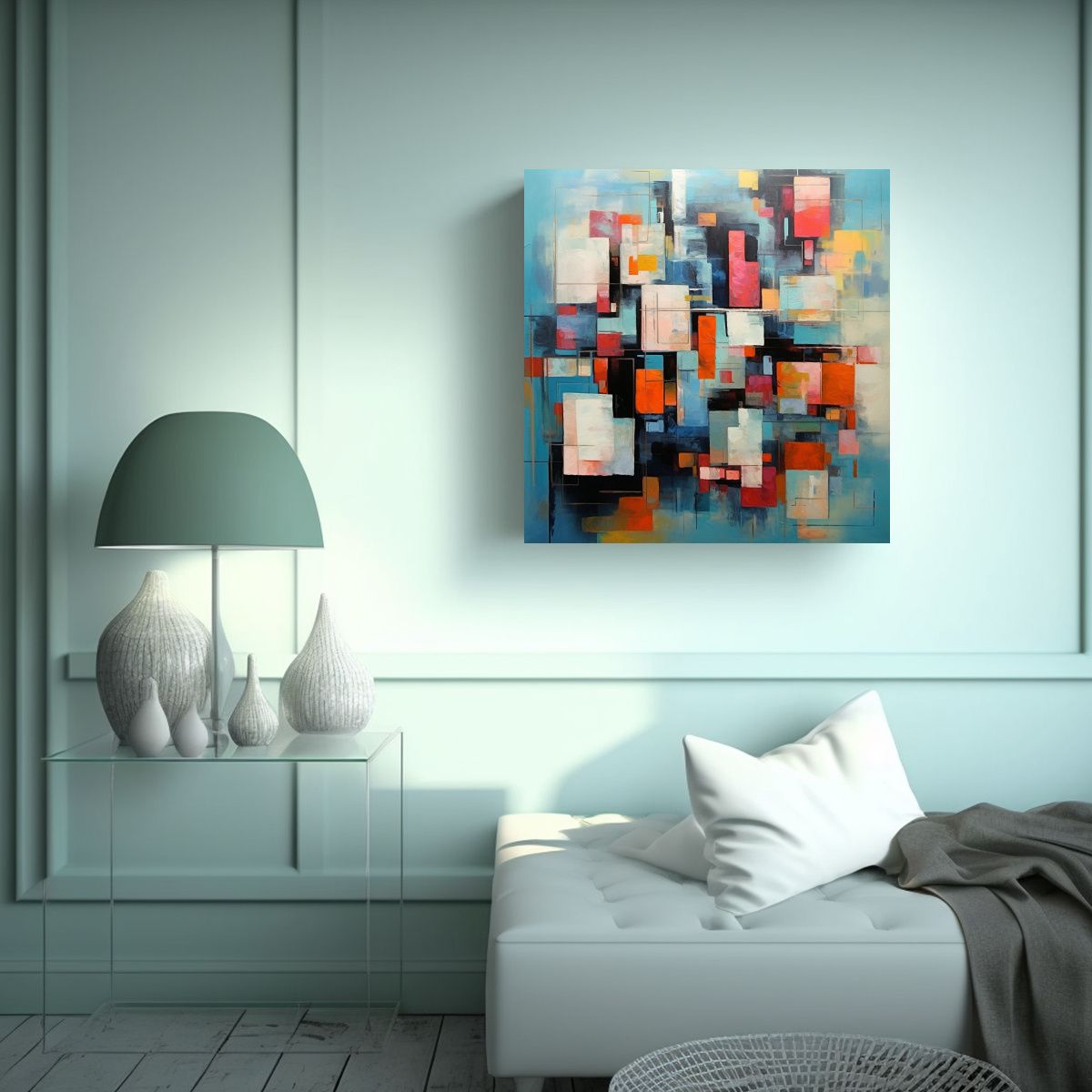 GENERICO - Pinturas Decorativas Con Textura Estilo Galería 60x60 Cm