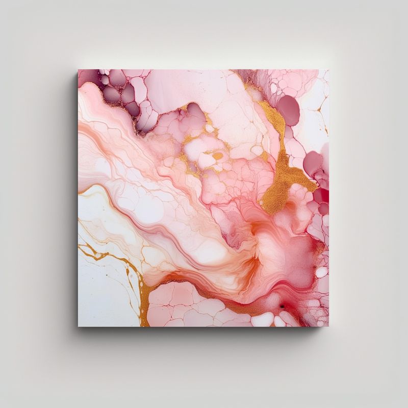 GENERICO - Pinturas Decorativas De Mármol Rosa, Blanco Y 60x60 Cm