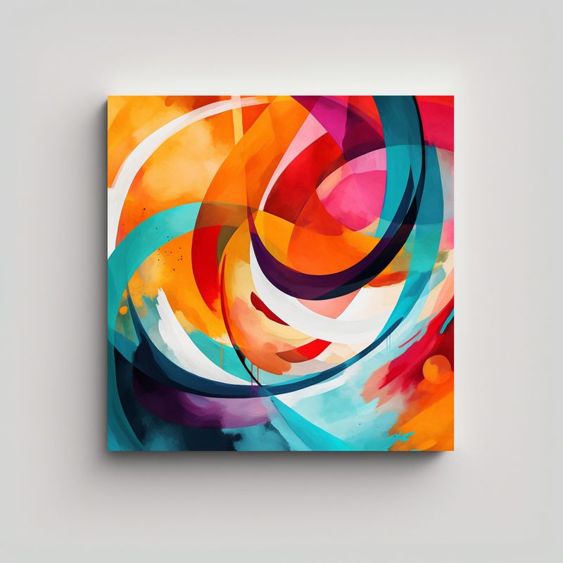 GENERICO - Pinturas Decorativas Abstractas Coloridas De 60x60 Cm