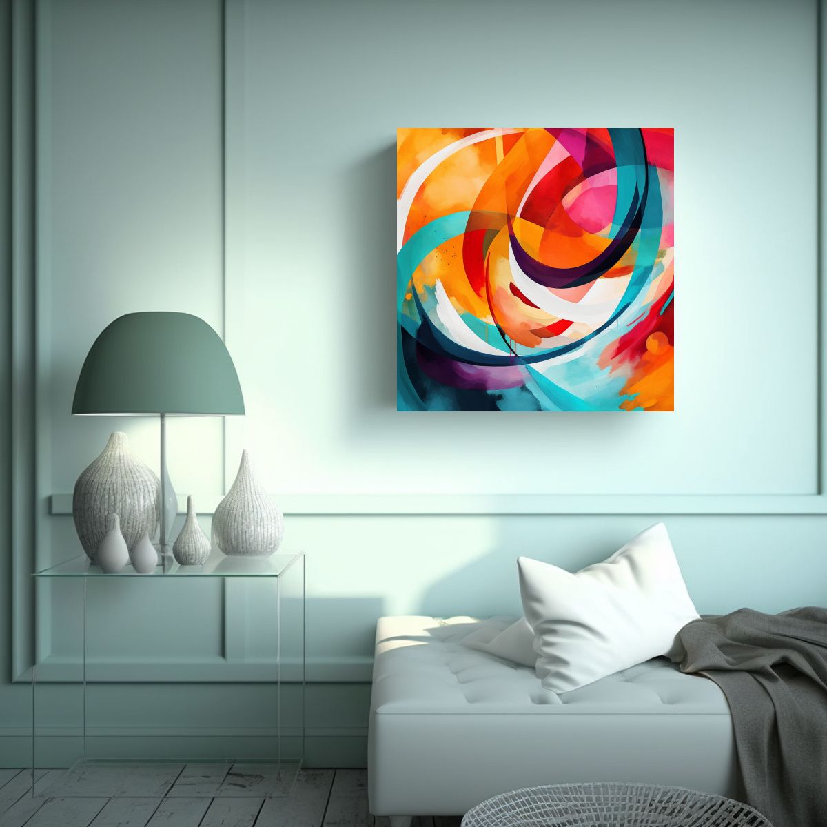 GENERICO - Pinturas Decorativas Abstractas Coloridas De 60x60 Cm