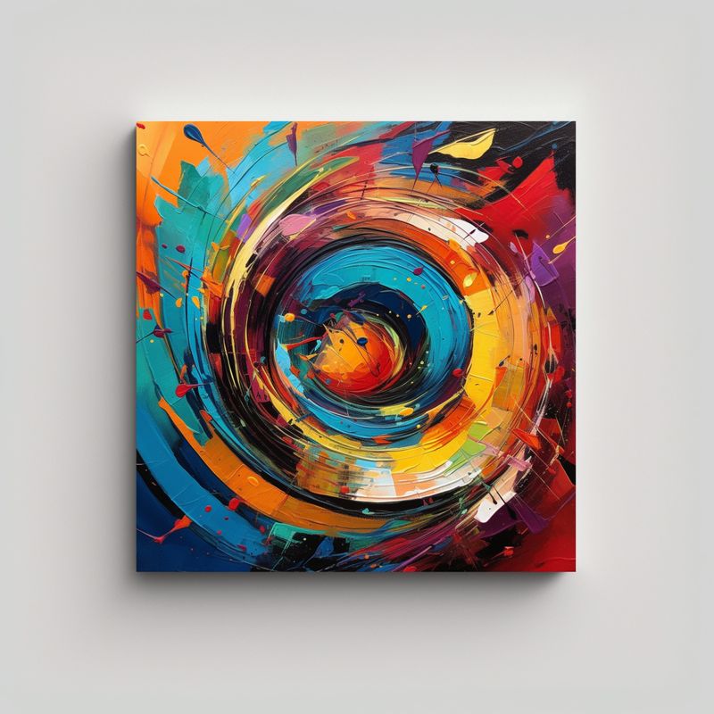 GENERICO - Cuadro Abstracto Clásico Hermosas Pinturas 60x60 Cm