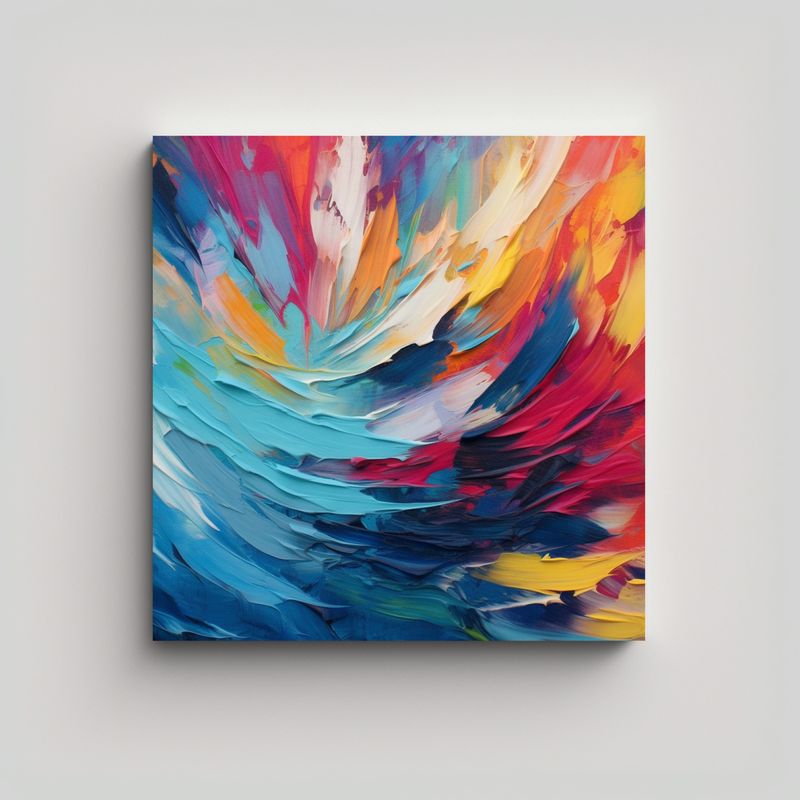 GENERICO - Cuadro Calidosos: Pinceladas Audaces En Colores 80x80 Cm