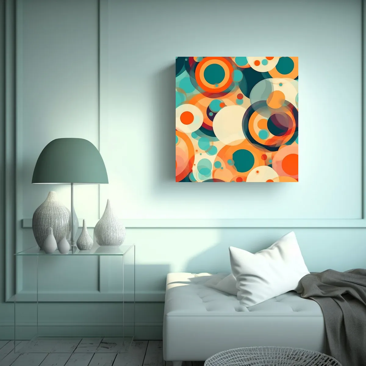 GENERICO - Pinturas Decorativas Abstractas Con Círculos 50x50 Cm