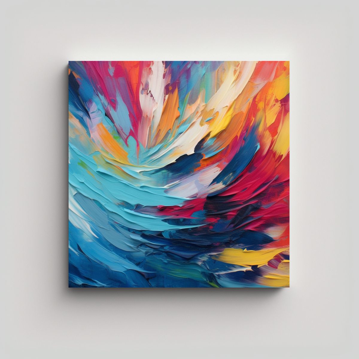 GENERICO - Cuadro Calidosos: Pinceladas Audaces En Colores 60x60 Cm