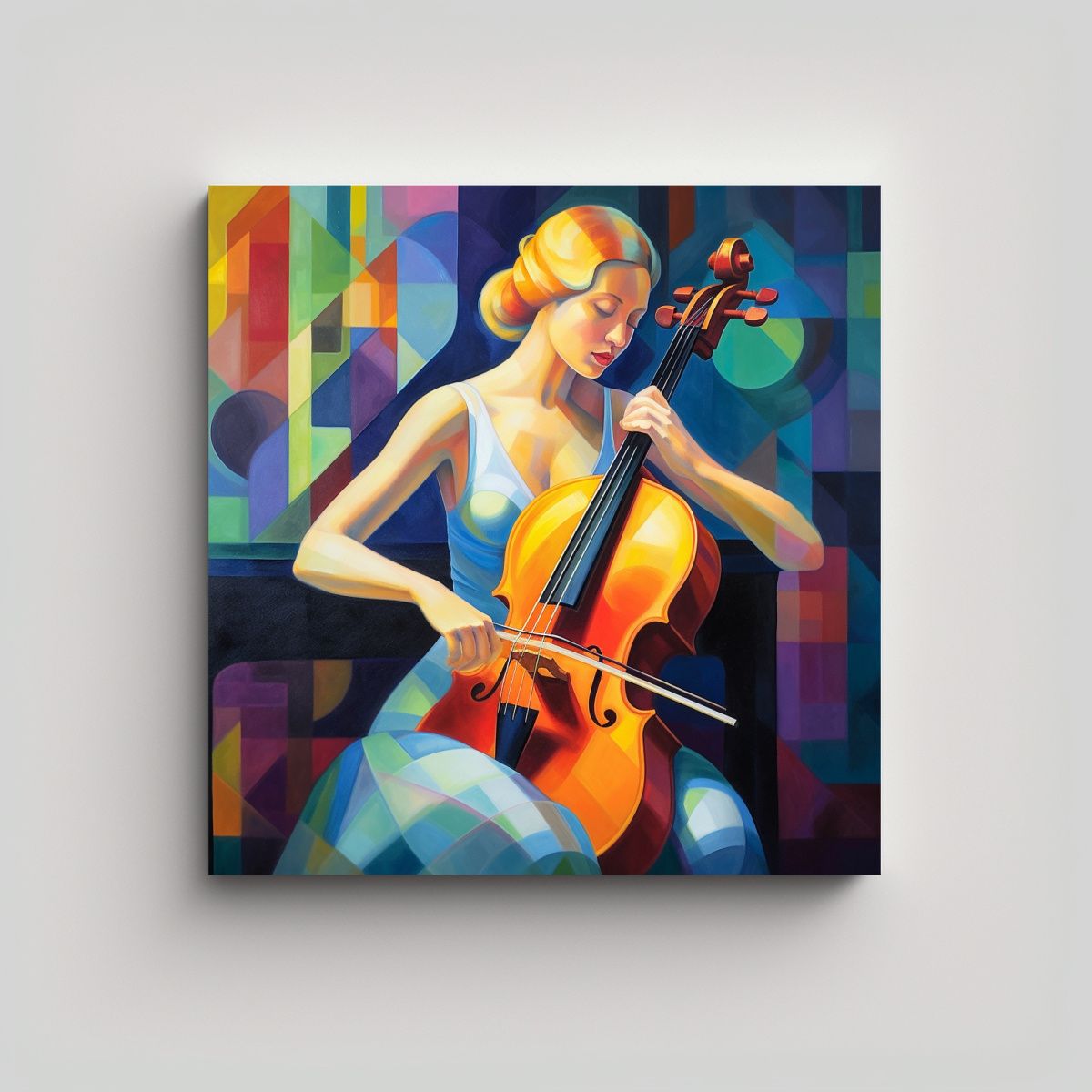 GENERICO - Cuadro Tela Sublimada Calidez: Pintura Al óleo 70x70 Cm