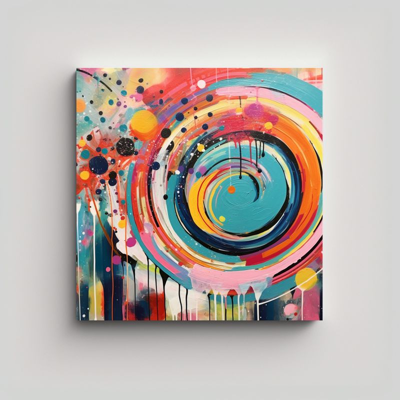 GENERICO - Tela En Bastidor Cuadro Bonita Inspirada En Arte 80x80 Cm