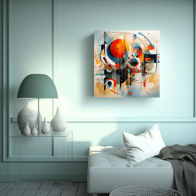GENERICO - Pintura Abstracta Moderna De Serpiente Poderosa 90x90 Cm