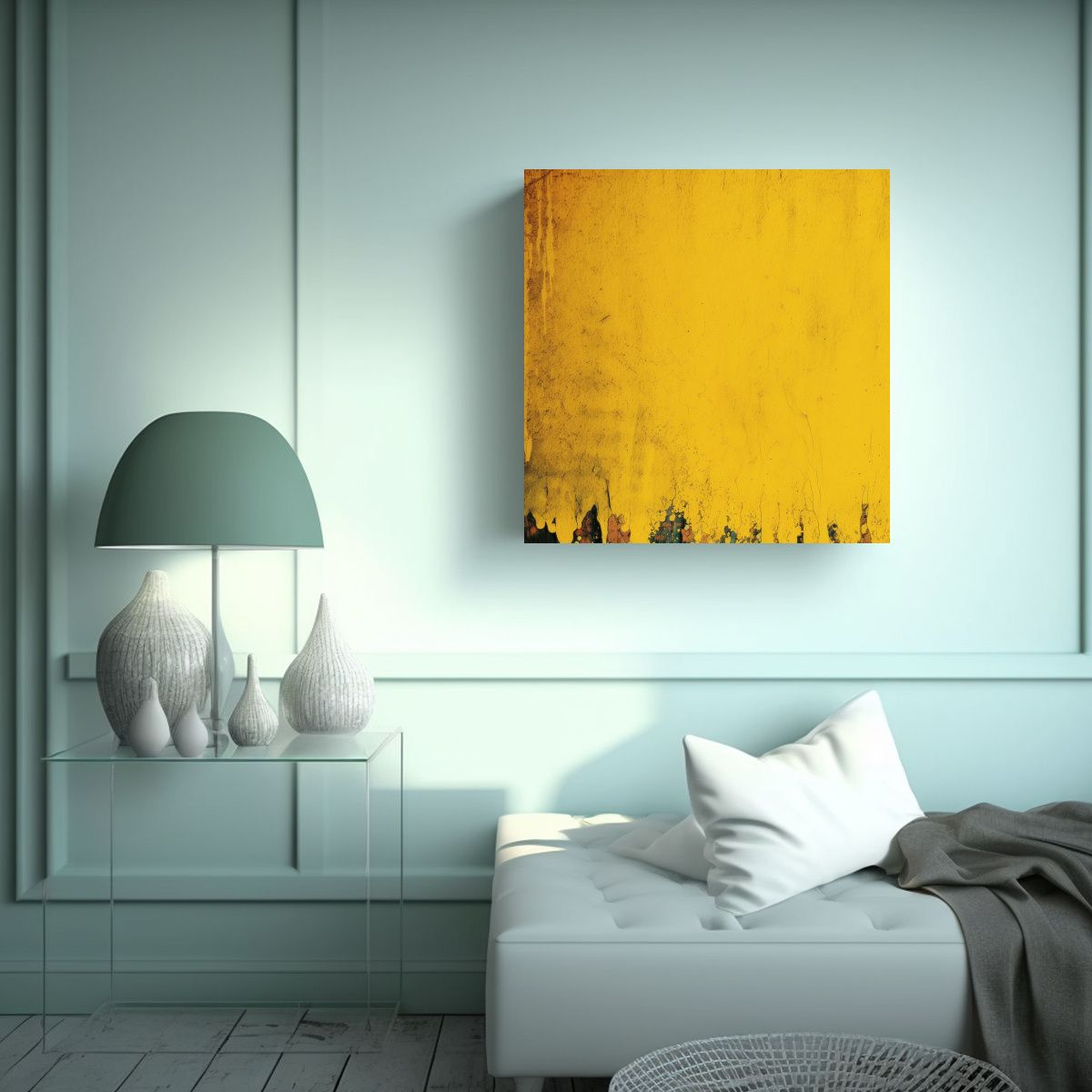 GENERICO - Cuadro Abstracto Lienzo Tela Inspiración 70x70 Cm