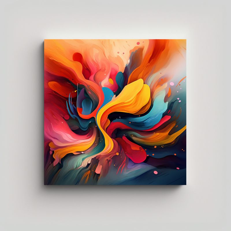 GENERICO - Tela En Bastidor Fotografía Abstracta De Alta 90x90 Cm