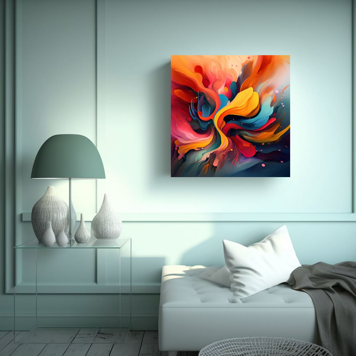 GENERICO - Tela En Bastidor Fotografía Abstracta De Alta 80x80 Cm