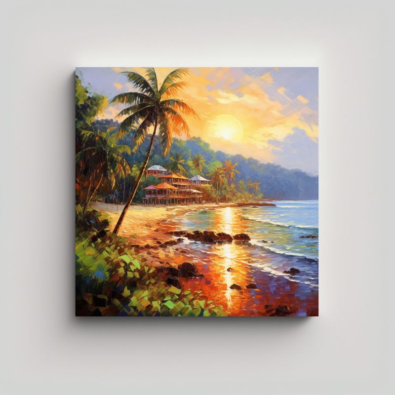 GENERICO - Pintura Lienzo Espectacular Duradero JAMAICA Con 80x80 Cm