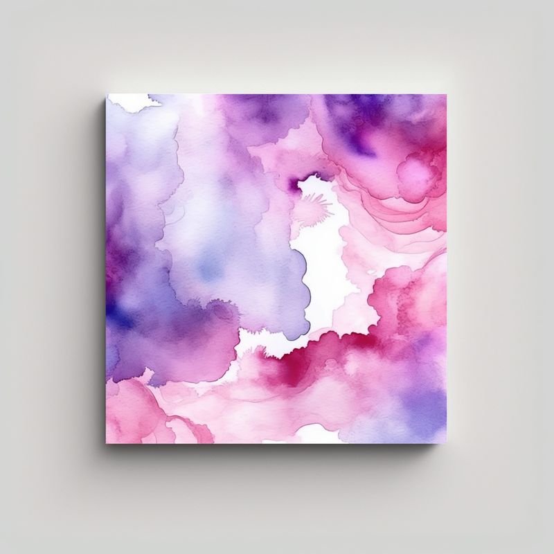 GENERICO - Pintura Decorativa Vanguardista, Fondo Acuarela 80x80 Cm